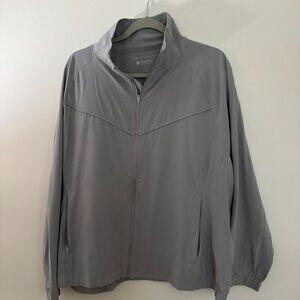 Coolibar Unisex Sprinter Sport Jacket - Light Gray - UPF 50+ - Size XXL